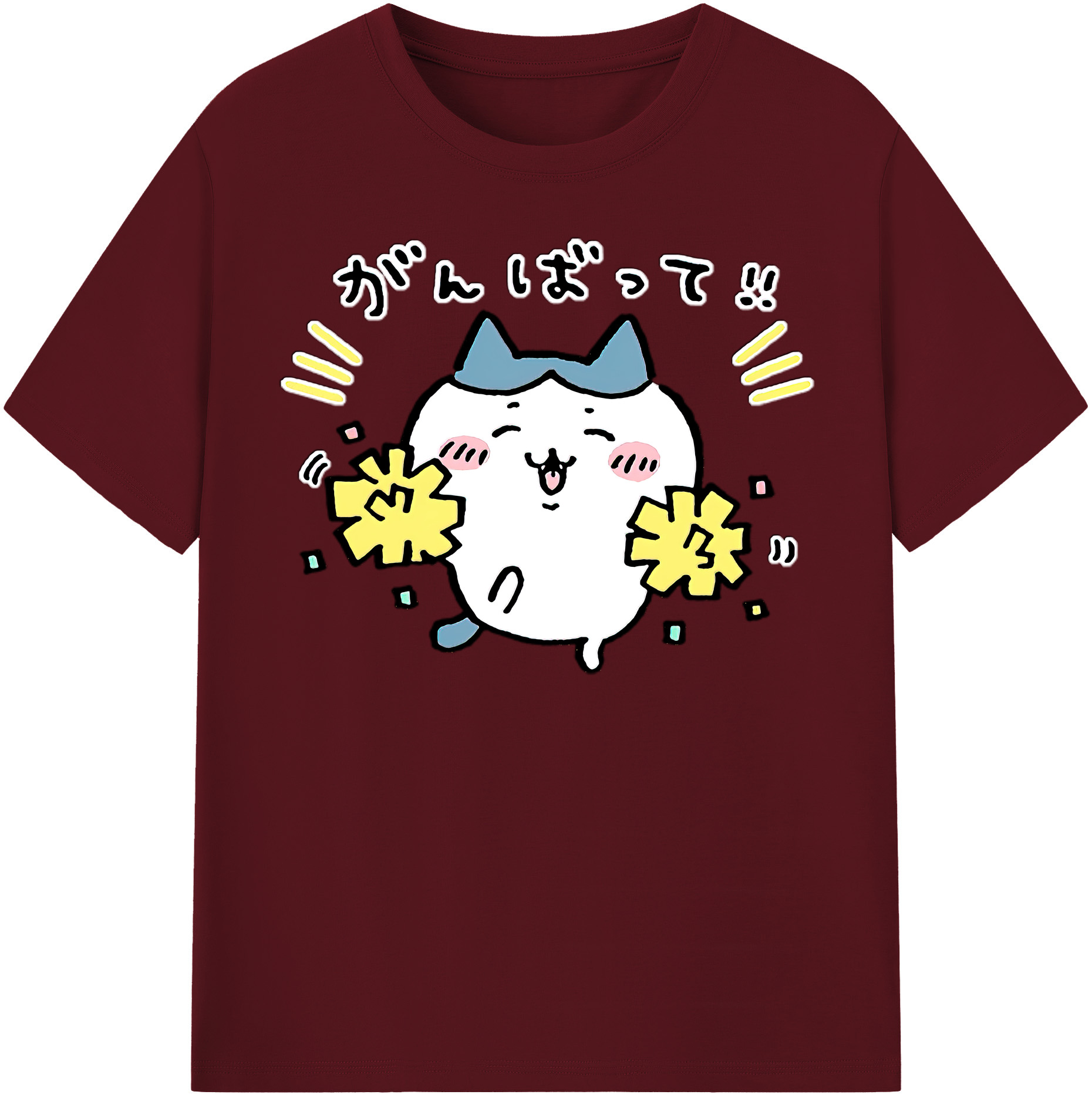 （画像用） ちいかわ ハチワレ Chii-kawa hachiware 綿100％半袖Tシャツ（フロントプリント）